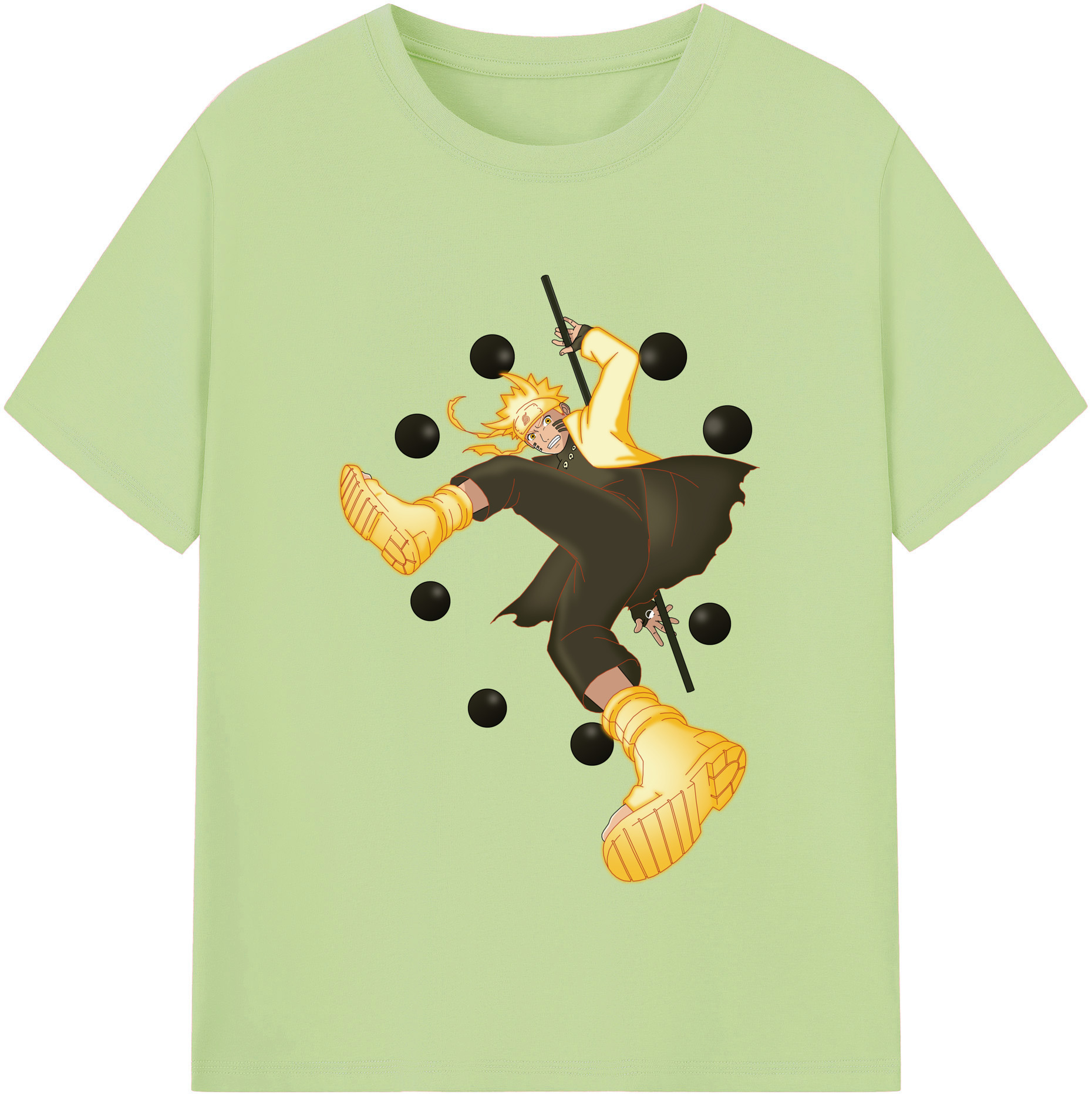 （画像用） NARUTO -ナルト- うずまき ナルト Uzumaki Naruto 綿100％半袖Tシャツ（フロントプリント）